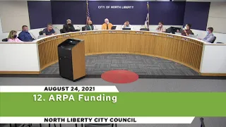 North Liberty City Council Regular Meeting, August 24, 2021