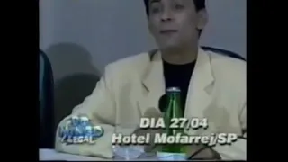 Leandro fala em coletiva de imprensa sobre seu estado de saude -1998