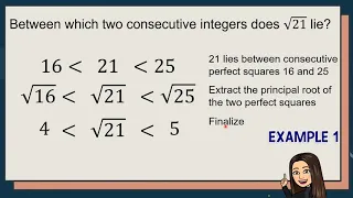 Finding Between which Consecutive Integers does Square Root Lies