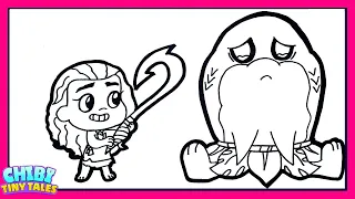 How to draw Chibi Tiny Tales | Moana |  Coach Moana 💪 | Disney Channel Animation