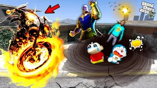 GTA 5 | SHINCHAN And FRANKLIN Survive The Attack Of THANOS and GHOST RIDER In GTA 5