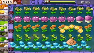 Plants vs. Zombies Survival Night 5 Line Plants vs. All Zombies BEST GLITCH STRATEGY TO WIN (FULL HD