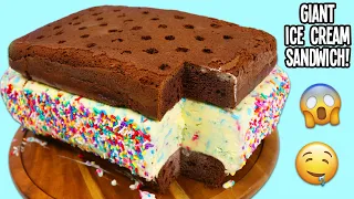 How to Make a GIANT Sprinkle Ice Cream Sandwich | Fun & Easy DIY Desserts to Try at Home!