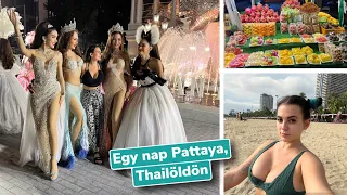 Egy nap Pattaya Tengerpart Thaiföld