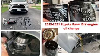 2019-2021 Toyota Rav4 engine oil change DIY