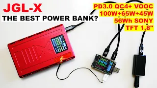 JGL-X  THE BEST POWER BANK? Наверное лучший повербанк! PD3.0 QC4 65W+65W+45W/ 56Wh/ SONY/ TFT 1,8"