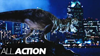 T-Rex Escapes into San Diego | The Lost World: Jurassic Park | All Action