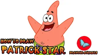 How To Draw Patrick Star From SpongeBob SquarePants | Coloring and Drawing For Kids