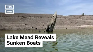 Sunken Boats Resurface as Lake Mead Reaches Record Low Levels #Shorts