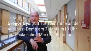 Gregor Gysi, DIE LINKE: Gegen Nazi-Demos muss man sich immer stellen