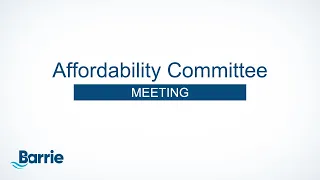 Affordability Committee Meeting | May 8, 2024