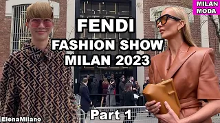 FENDI 22/02/2023 | part 1 | Milan Fashion week  Guests arrival 🇮🇹 #italy #milan #mfw