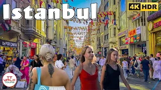 Istanbul Walking Tour | Istiklal Street & Taksim Square | 4K HDR