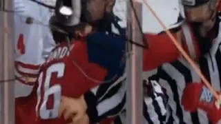 KHL Player PUNCHES Referee?!?!