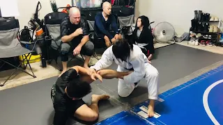 Dad vs Daughter Roll Jiu Jitsu with Commentary