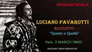 Luciano Pavarotti sings "Questo o Quella" Live in Paris (3/3/1965) [Excellent Sound]