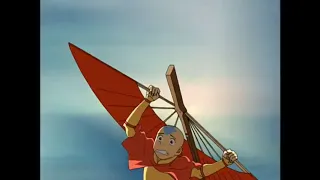 Aang goes avatar state (Boat scene)