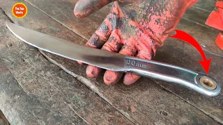 Knife making Out of old rusty Wrench | The top works