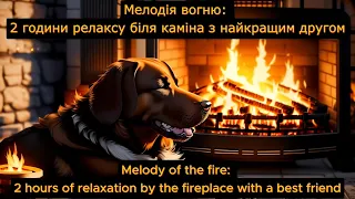 Мелодія вогню: 2 години релаксу біля каміна з найкращим другом/2hours of relaxation by the fireplace