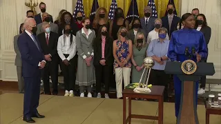 WATCH LIVE: President Joe Biden meets WNBA champions, Seattle Storm