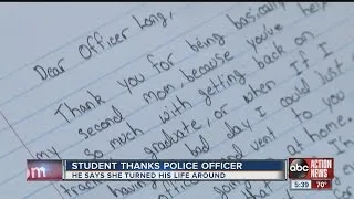 Student's thank you letter brings police officer to tears