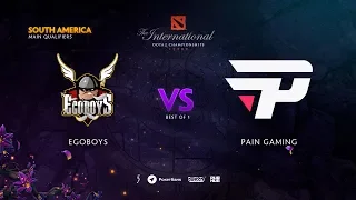 EgoBoys vs paiN Gaming, TI9 Qualifiers SA, bo1 [Eiritel]