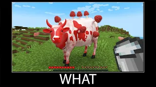 Minecraft wait what meme part 249 realistic Mooshroom cow