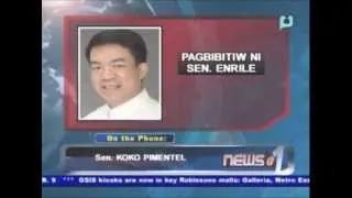 Panayam kay Sen. Koko Pimentel, kaugnay sa pagbibitiw ni Sen. Enrile