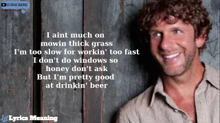 Billy Currington - Pretty Good At Drinking Beer | Lyrics Meaning