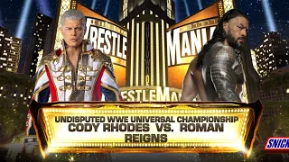 Roman Reigns VS Cody Rhodes WrestleMania 39 Undisputed WWE Universal Championship | WWE 2k24 PS5 |