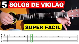 5 SOLOS NO VIOLÃO - Vai arrancar APLAUSOS dos amigos - Super Fácil - Prof. Sidimar Antunes🎸