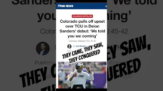 They’re Heeere! Coach Deion Sanders’ Colorado Buffaloes Beat the Odds by Beating TCU  #coachprime
