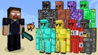 Herobrine vs All Golems - Herobrine vs Extra Golems