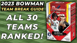 2023 Bowman Team Break Guide | All 30 Teams Ranked! | Bowman Chrome Baseball Cards