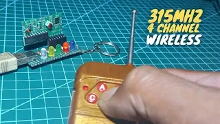 315 MHz RF Module Wireless 4 Channel_Momentary Switch_DIY Homemade (Filipino)...