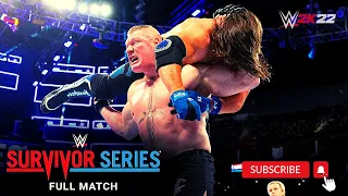 WWE 2K22 — Brock Lesnar vs. AJ Styles - Champion vs. Champion Match — FULL MATCH