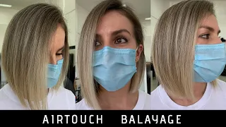 Como hacer BALAYAGE AIRTOUCH  en cabello corto color Rubio Claro cenizo + OLAPLEX + FANOLA NO YELLOW