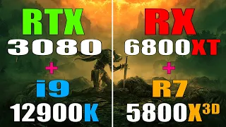 RX 6800XT + RYZEN 7 5800X3D vs RTX 3080 + INTEL i9 12900K || PC GAMES TEST ||