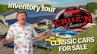 Classic Cars FOR SALE! Full Inventory Tour 2023 | CRUZ'N CLASSICS LLC