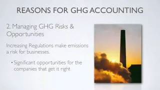 Organizational GHG Accounting - Reasons for GHG Accounting