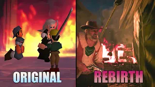 SEPHIROTH BURNING THE VILLAGE COMPARISON | ORIGINAL VS REBIRTH | FINAL FANTASY 7 REBIRTH 2024 [4K]