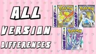 All Version Differences in Pokemon Gold, Silver & Crystal