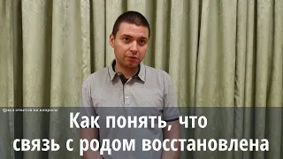 Дмитрий Смирнов Как понять, что связь с родом восстановлена