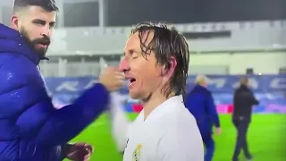 Modric vs Pique Angry Interaction after the Clasico 20/21 Season