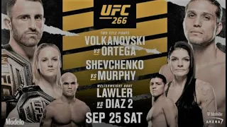 En vivo.UFC 266 Volkanovski vs Ortega Predicciones y análisis.