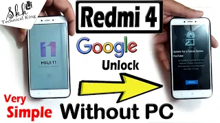 Redmi 4 Google Unlock🔓 Google Account Bypass without Computer. so simple tricks. #Redmi4GoogleUnlock