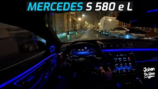 MERCEDES S-CLASS PLUG-IN HYBRID S 580 e L NIGHT POV TEST DRIVE & DEMO AMBIENT LIGHTING