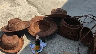 Varnishing My Mom's Handcrafted Cowboy Hats 🧑‍🌾👢👢👒🎩🧢