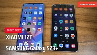 SAMSUNG Galaxy S23+ vs XIAOMI 12T SPEED TEST Snapdragon 8 Gen 2 vs Dimensity 8100 Ultra