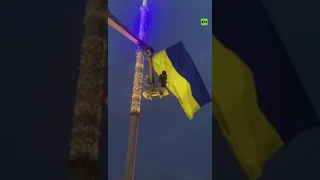 Как снимали украинский флаг в Мелитополе